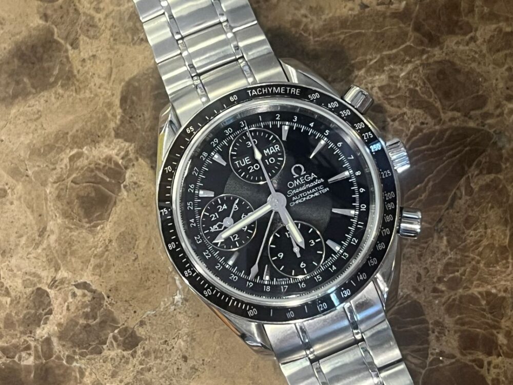 Omega Speedmaster Triple Date Chronograph automatic black dial 39mm watch only