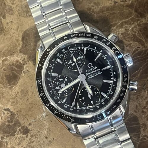 Omega Speedmaster Triple Date Chronograph automatic black dial 39mm watch only