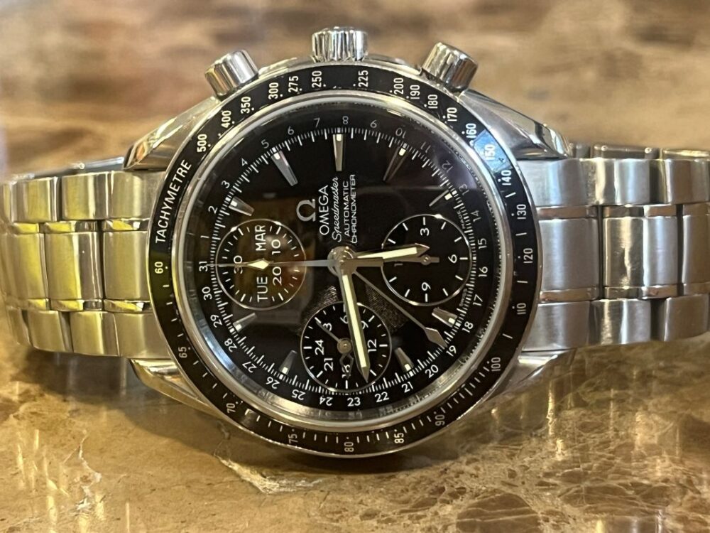 Omega Speedmaster Triple Date Chronograph automatic black dial 39mm watch only