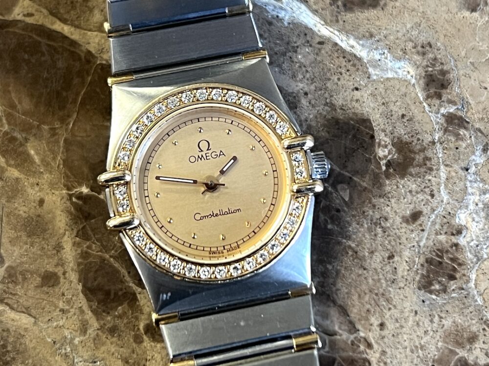 Omega Constellation Mini 18k Gold / Steel Lady 22.5mm Quartz with Factory Diamond Bezel 1367.75.00