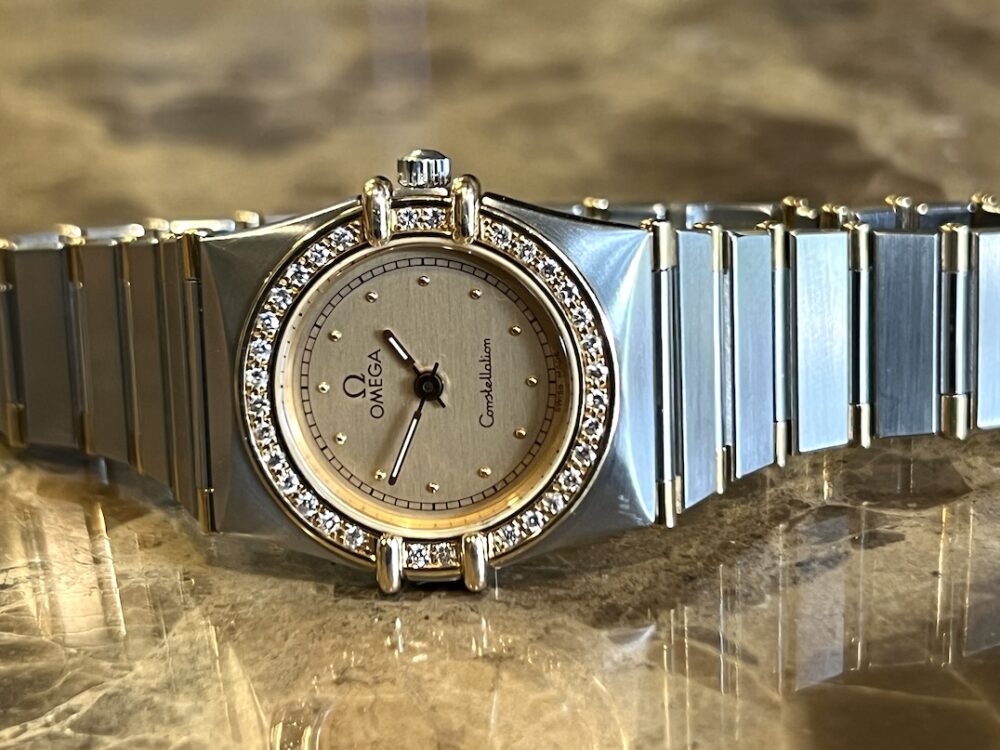 Omega Constellation Mini 18k Gold / Steel Lady 22.5mm Quartz with Factory Diamond Bezel 1367.75.00