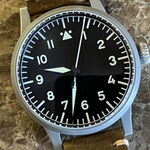 Laco Pilot Watch Original Saarbrücken 45mm Automatic Type A Dial with Box 861752