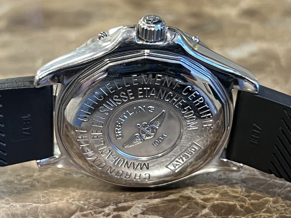Breitling Colt Automatic 38mm with Silver Concentric Dial on Breitling Rubber Strap A17350