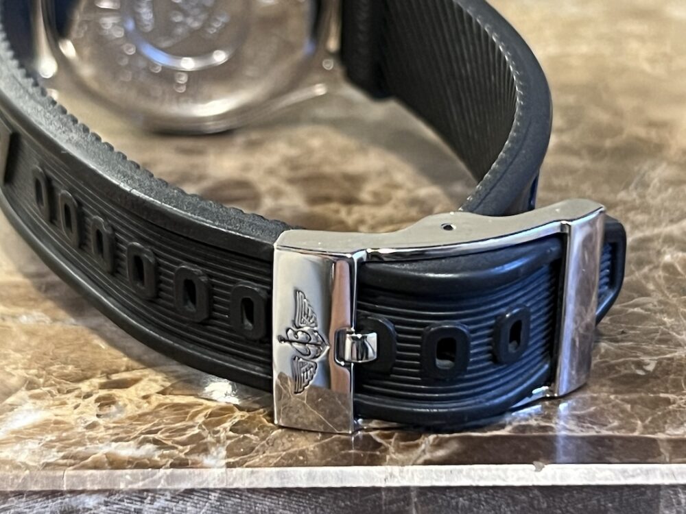 Breitling Colt Automatic 38mm with Silver Concentric Dial on Breitling Rubber Strap A17350