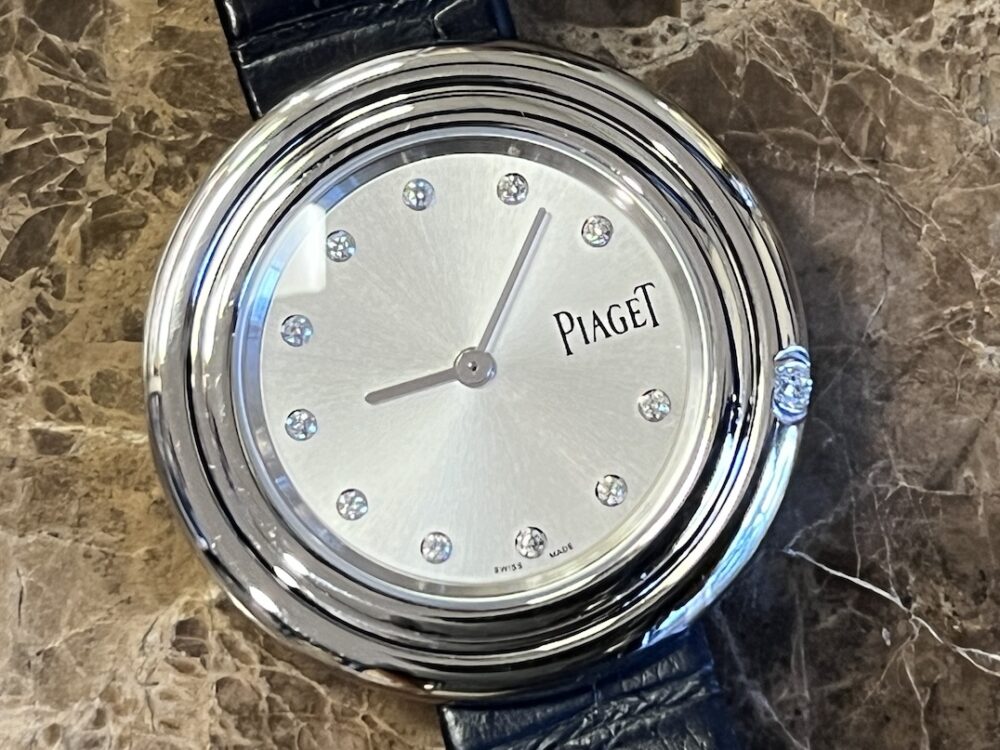 Piaget Possession Midsize 34mm quartz watch Silver Diamond Dial hour markers Box Papers GOA43090 P11547