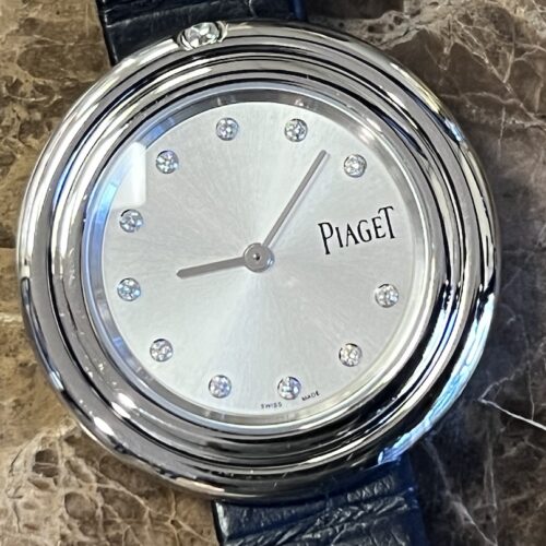 Piaget Possession Midsize 34mm quartz watch Silver Diamond Dial hour markers Box Papers GOA43090 P11547