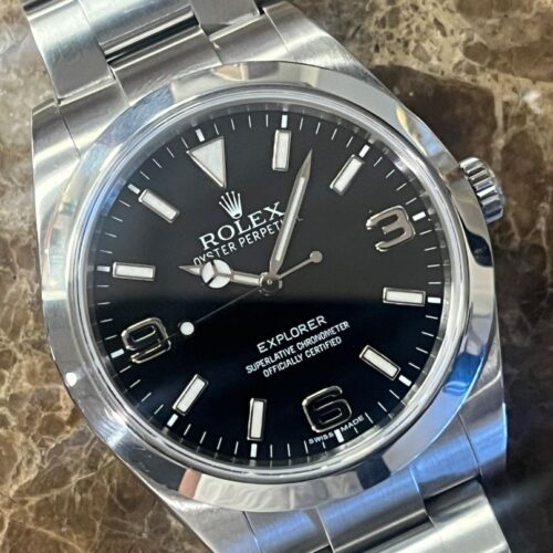 Rolex Explorer 124270 39mm automatic black dial oyster with box and tags