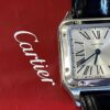 Cartier Santos Dumont WSSA0023 midsize quartz leather white dial papers