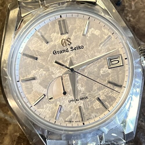 Grand Seiko Elegance Spring Drive with Power Reserve Indicator Pink Snow Flake 40mm Box Papers SBGA413