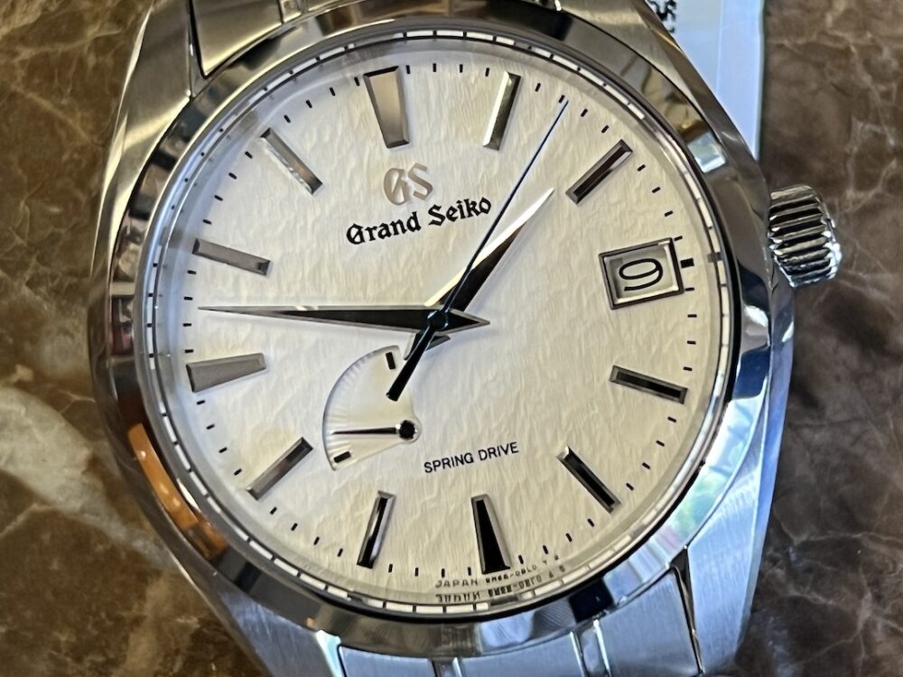 Grand Seiko Elegance Spring Drive with Power Reserve Indicator Snow Flake 40mm Box Papers SBGA211