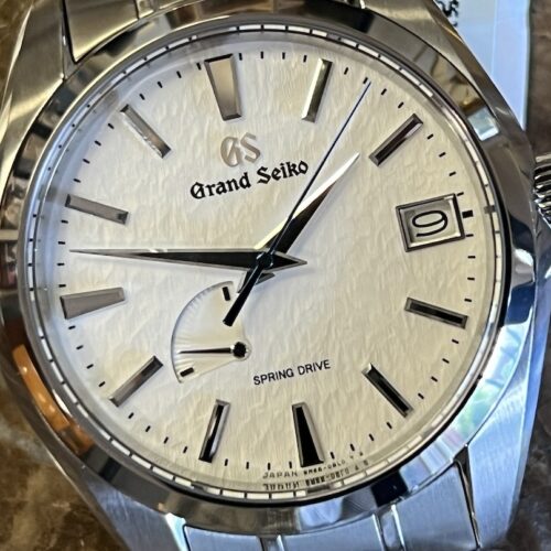 Grand Seiko Elegance Spring Drive with Power Reserve Indicator Snow Flake 40mm Box Papers SBGA211