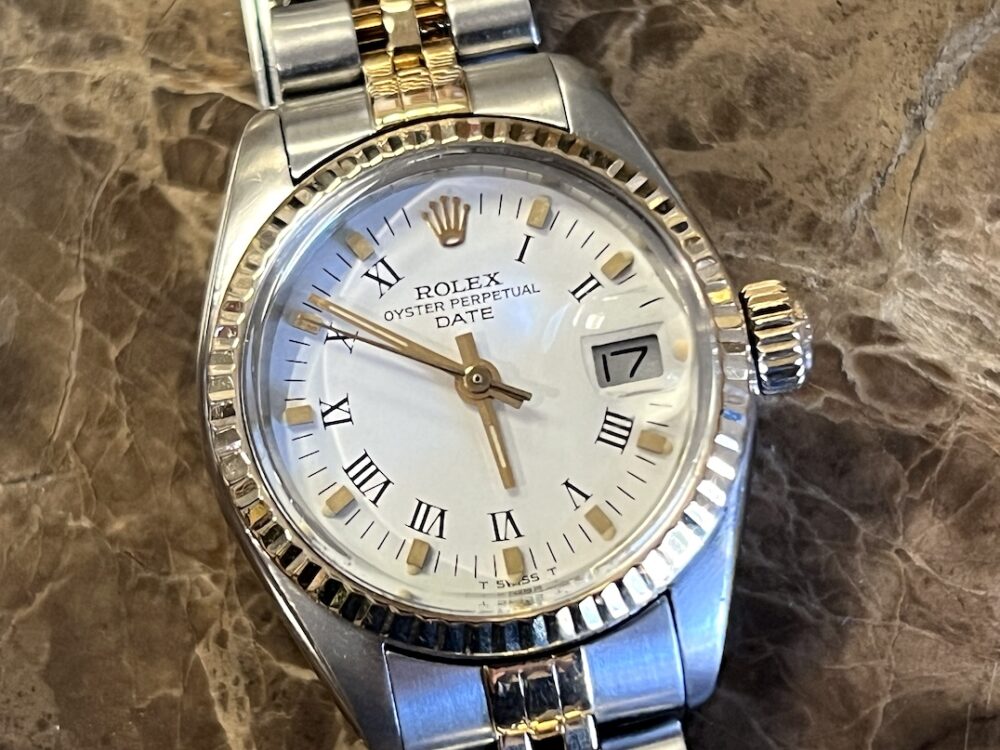 Rolex Lady Datejust 18k Yellow Gold and Steel 26mm Automatic with Jubilee White Dial Bracelet model 6917 Just Serviced