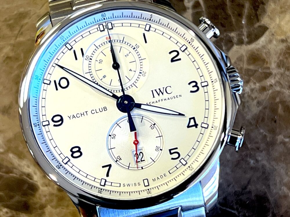 IWC Portugieser Yacht Club Flyback Chronograph 44.6mm Automatic IW390702 with Box Papers Card Year 2024