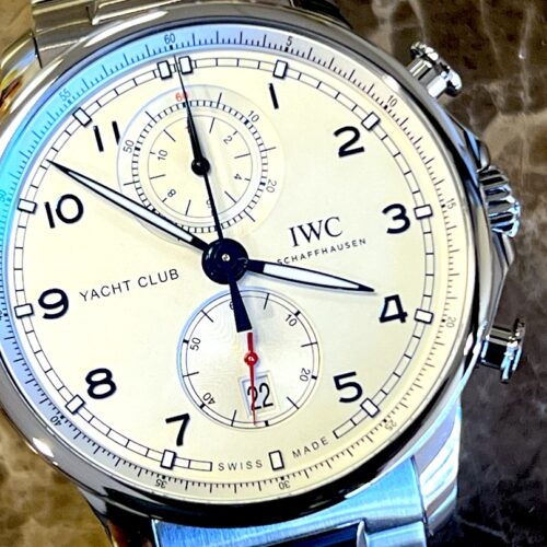 IWC Portugieser Yacht Club Flyback Chronograph 44.6mm Automatic IW390702 with Box Papers Card Year 2024