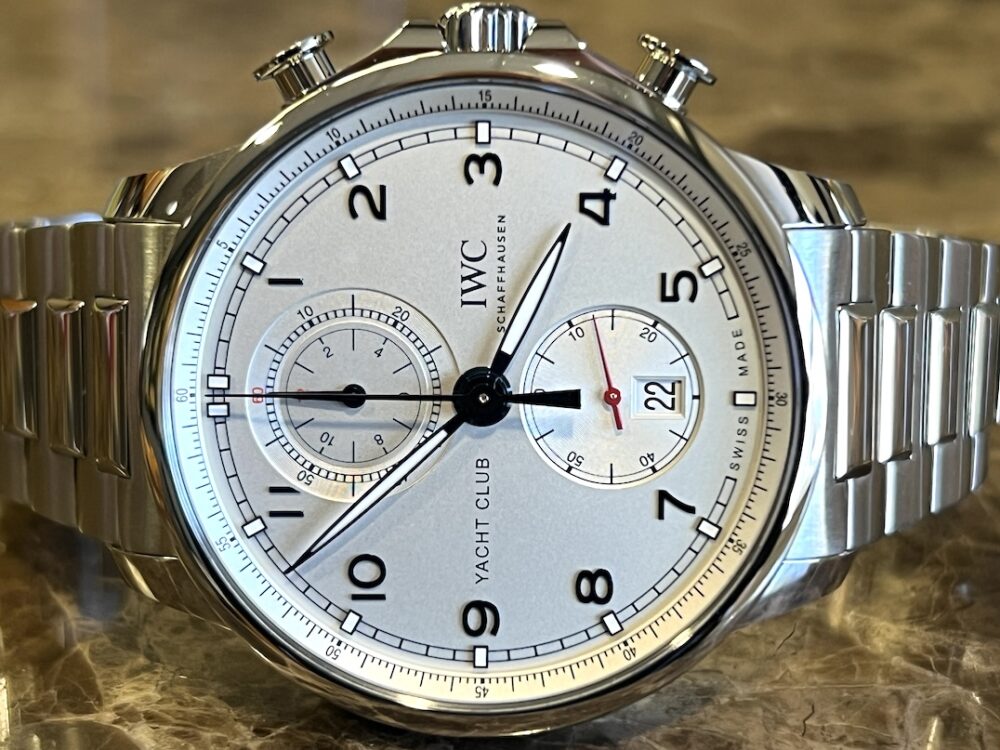 IWC Portugieser Yacht Club Flyback Chronograph 44.6mm Automatic IW390702 with Box Papers Card Year 2024