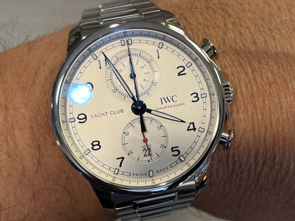 IWC Portugieser Yacht Club Flyback Chronograph 44.6mm Automatic IW390702 with Box Papers Card Year 2024