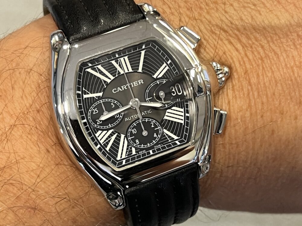 Cartier Roadster Chronograph XL Automatic 43mm x 48mm Black Dial model W62020X6