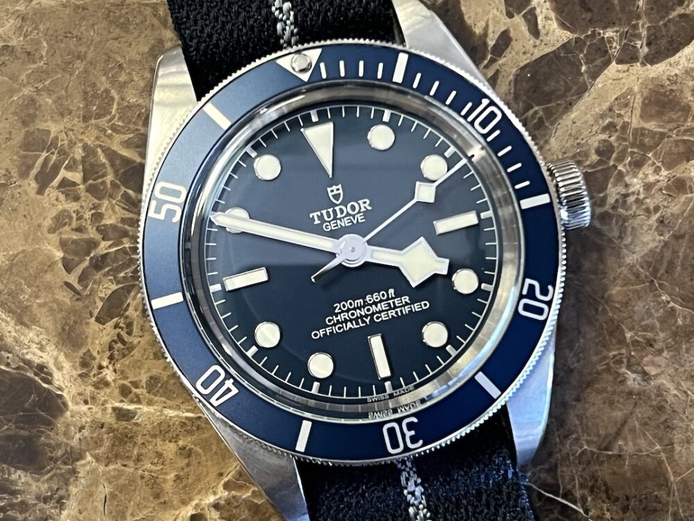 Tudor Black Bay Fifty-Eight 39mm Automatic Blue Dial with NATO Strap Box Papers Warranty Card year 2021 model 79030B