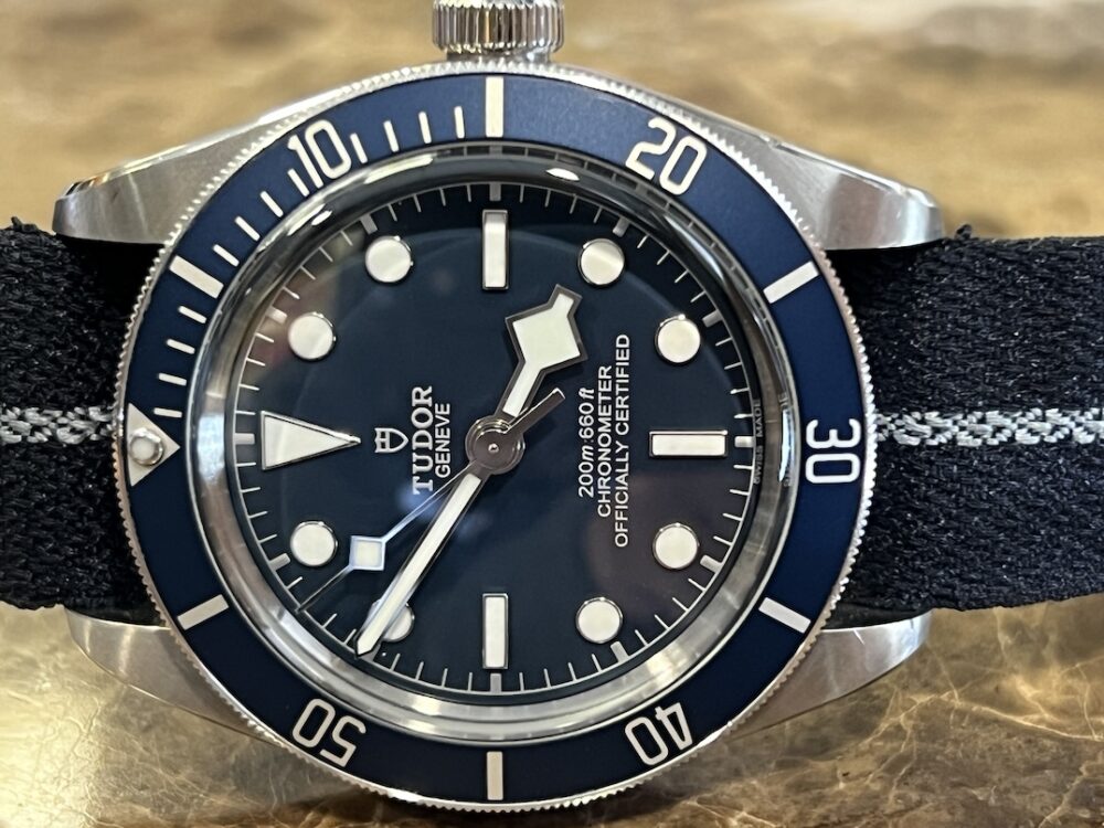 Tudor Black Bay Fifty-Eight 39mm Automatic Blue Dial with NATO Strap Box Papers Warranty Card year 2021 model 79030B