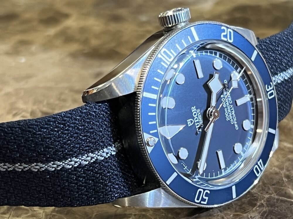 Tudor Black Bay Fifty-Eight 39mm Automatic Blue Dial with NATO Strap Box Papers Warranty Card year 2021 model 79030B