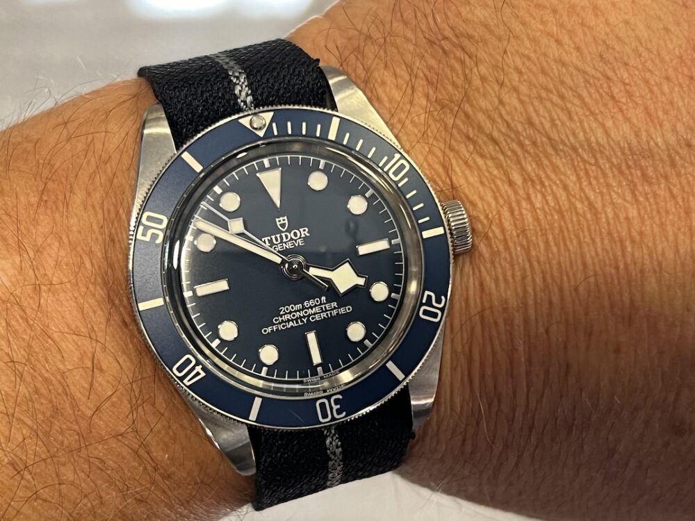 Tudor Black Bay Fifty-Eight 39mm Automatic Blue Dial with NATO Strap Box Papers Warranty Card year 2021 model 79030B