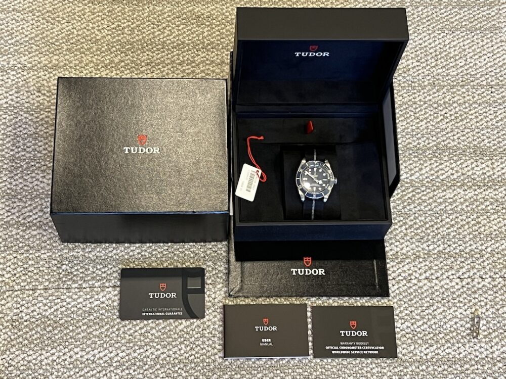 Tudor Black Bay Fifty-Eight 39mm Automatic Blue Dial with NATO Strap Box Papers Warranty Card year 2021 model 79030B