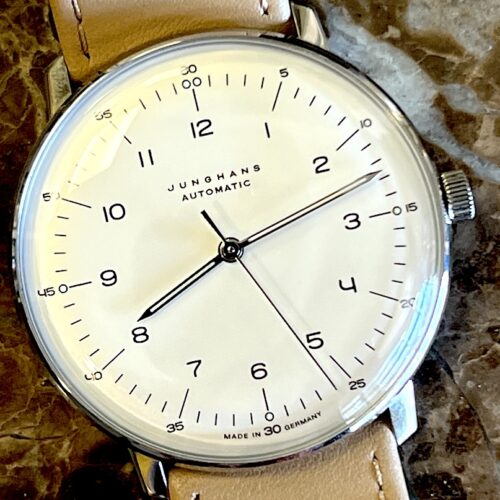 Junghans Max Bill Automatic 38mm with Box Papers 027/3502-04 Made in Germany