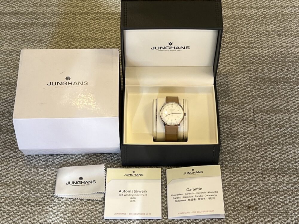 Junghans Max Bill Automatic 38mm with Box Papers 027/3502-04 Made in Germany