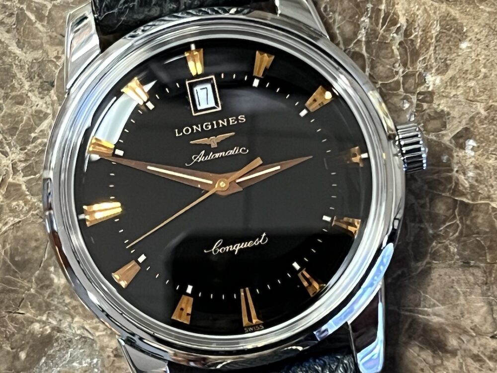 Longines Conquest Heritage Automatic 40mm Black Dial with Gold Accents L1.645.4