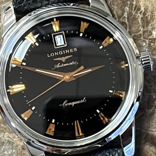 Longines Conquest Heritage Automatic 40mm Black Dial with Gold Accents L1.645.4