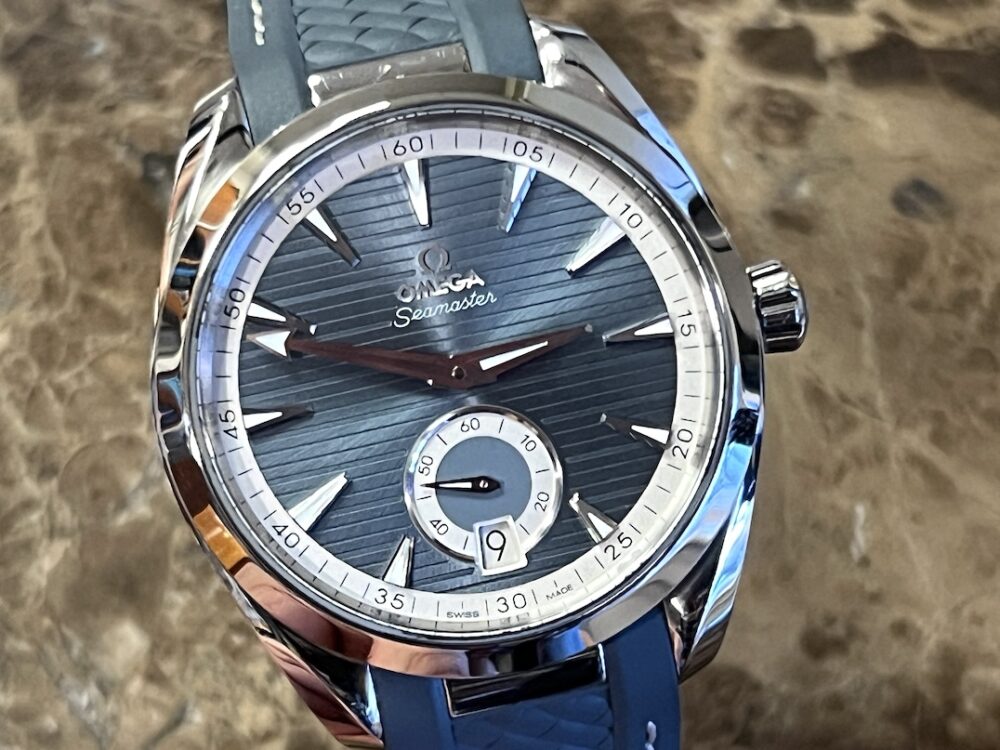 Omega Seamaster Aqua Terra 150M CHRONOMETER Blue with Sub Dial 41mm Box Papers Card 220.12.41.21.3.005