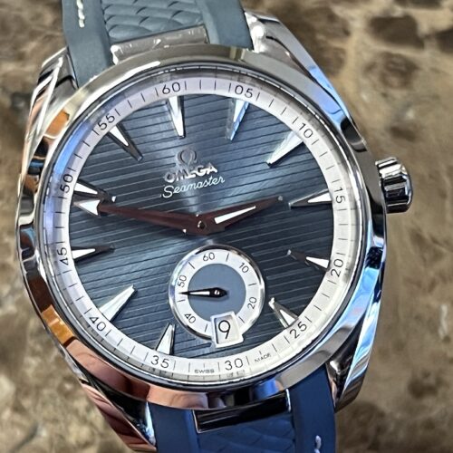 Omega Seamaster Aqua Terra 150M CHRONOMETER Blue with Sub Dial 41mm Box Papers Card 220.12.41.21.3.005