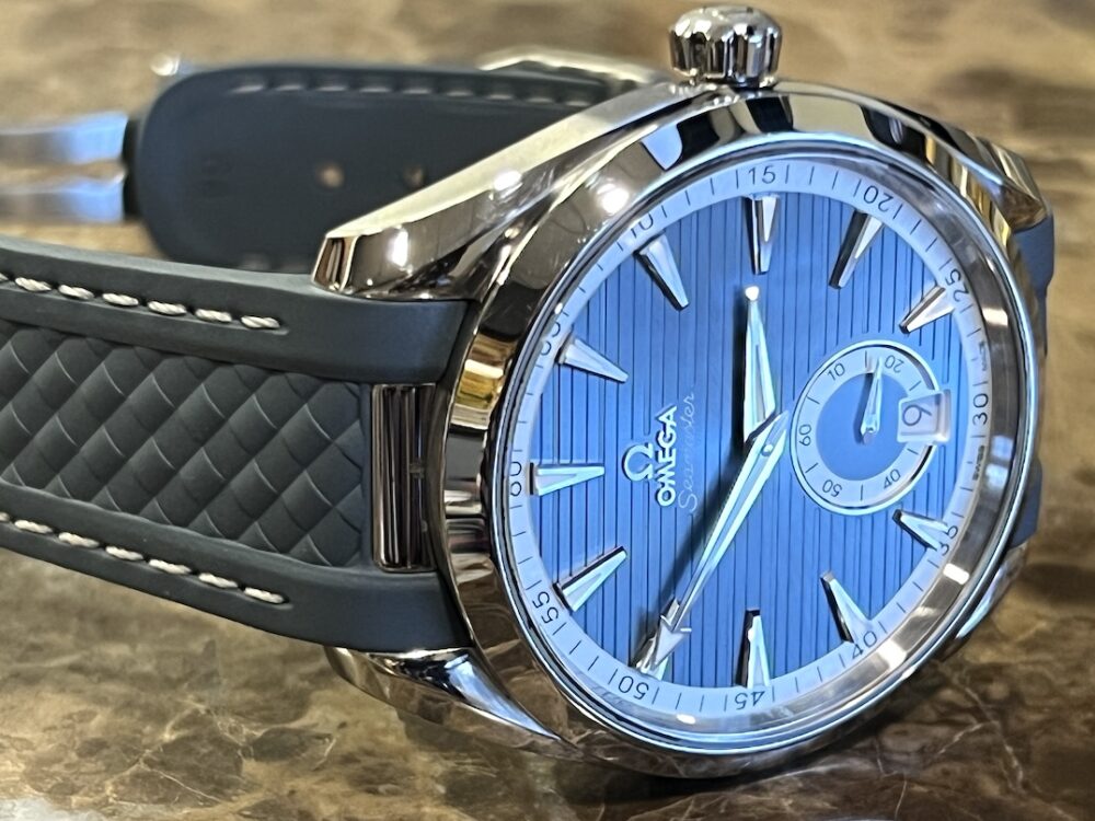 Omega Seamaster Aqua Terra 150M CHRONOMETER Blue with Sub Dial 41mm Box Papers Card 220.12.41.21.3.005