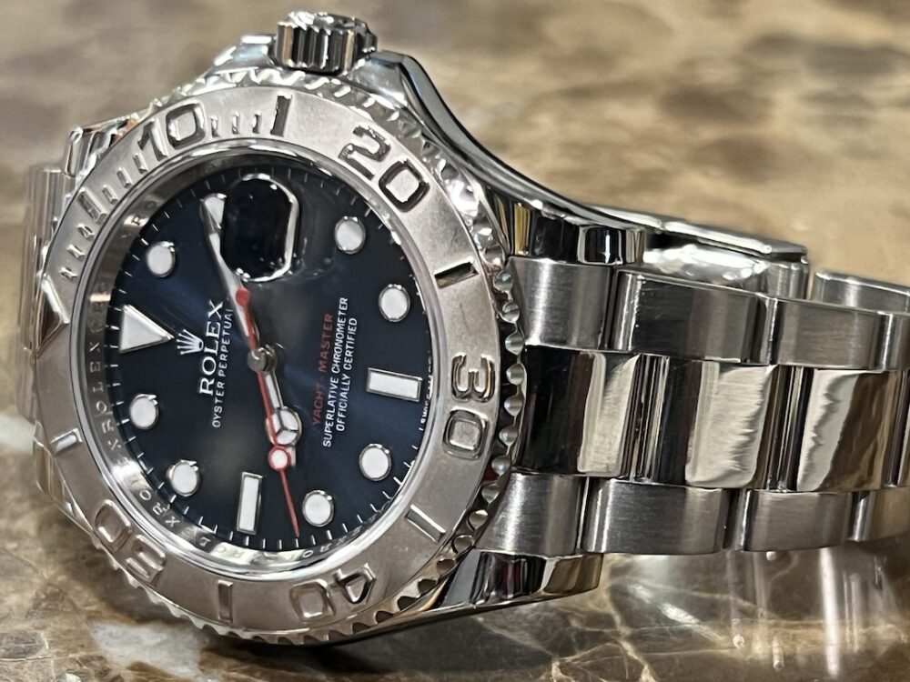 Rolex Yachtmaster Steel & Platinum 40mm Automatic with Blue Dial 116622 with Box and Papers