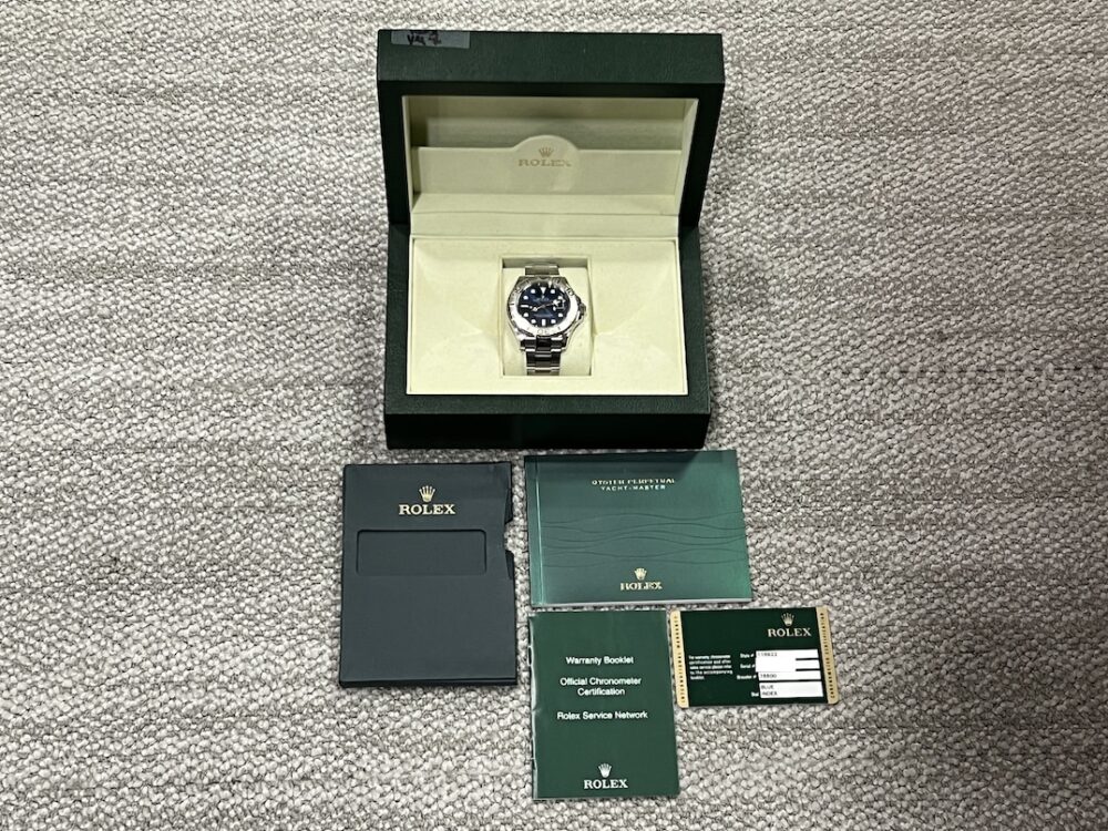 Rolex Yachtmaster Steel & Platinum 40mm Automatic with Blue Dial 116622 with Box and Papers