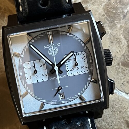 Tag Heuer Monaco NIGHT DRIVER Black Titanium Heuer 2 Movement Limited Edition CBL2181.FC6515 Box Papers Card