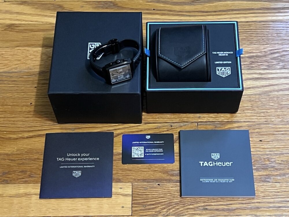 Tag Heuer Monaco NIGHT DRIVER Black Titanium Heuer 2 Movement Limited Edition CBL2181.FC6515 Box Papers Card