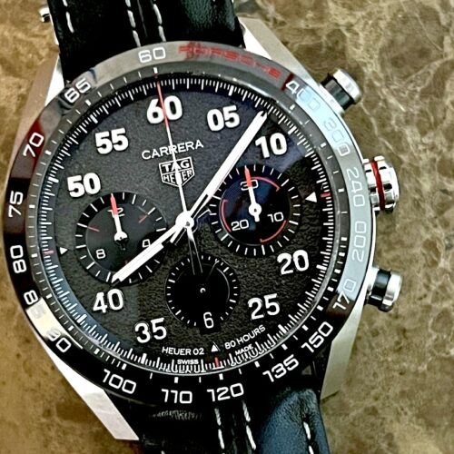 TAG Heuer Carrera Porsche Chronograph x Porsche 44mm Automatic Calibre 02 Special Edition Box Papers Card CBN2A1F.FC6492