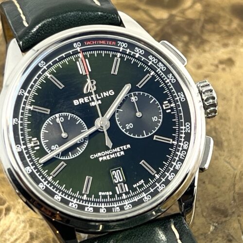 Breitling Premier B01 Bentley Chronograph 42mm Automatic Chronometer Green Dial Box Papers Card AB0118A11L1X1