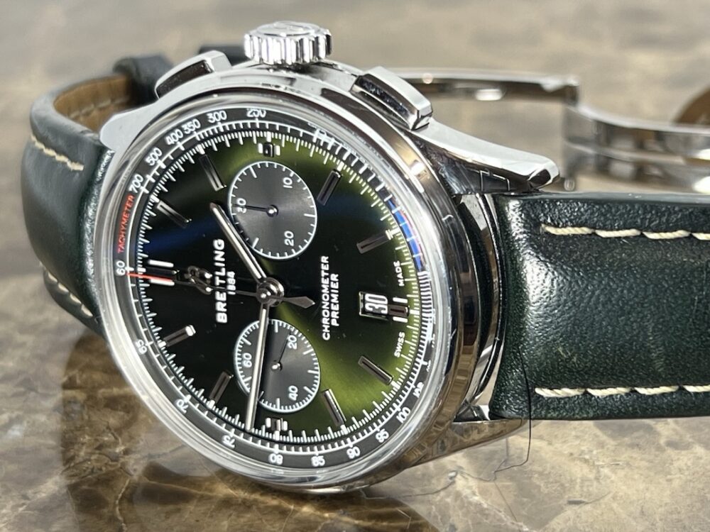 Breitling Premier B01 Bentley Chronograph 42mm Automatic Chronometer Green Dial Box Papers Card AB0118A11L1X1