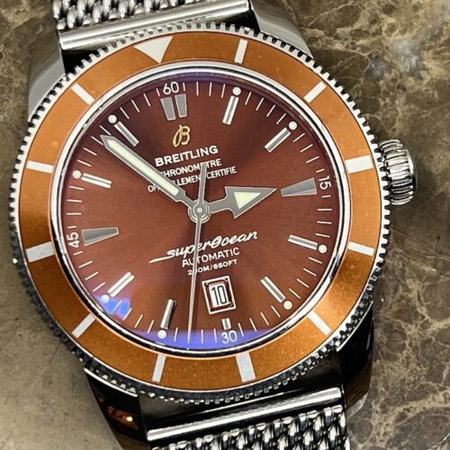 Breitling SuperOcean Heritage 46 Bronze Dial and Bezel Steel Mesh Bracelet A17320