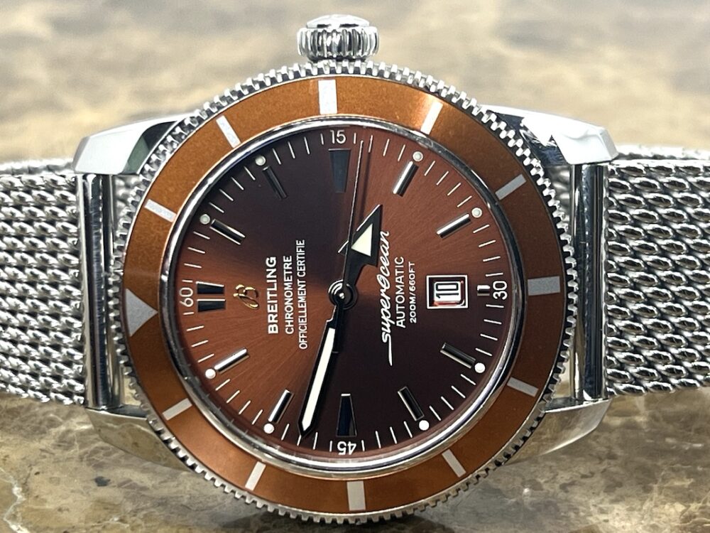 Breitling SuperOcean Heritage 46 Bronze Dial and Bezel Steel Mesh Bracelet A17320