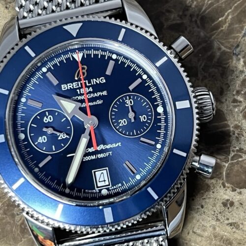 Breitling SuperOcean Heritage Chronograph 44 Blue Dial Box Booklets Model A23370