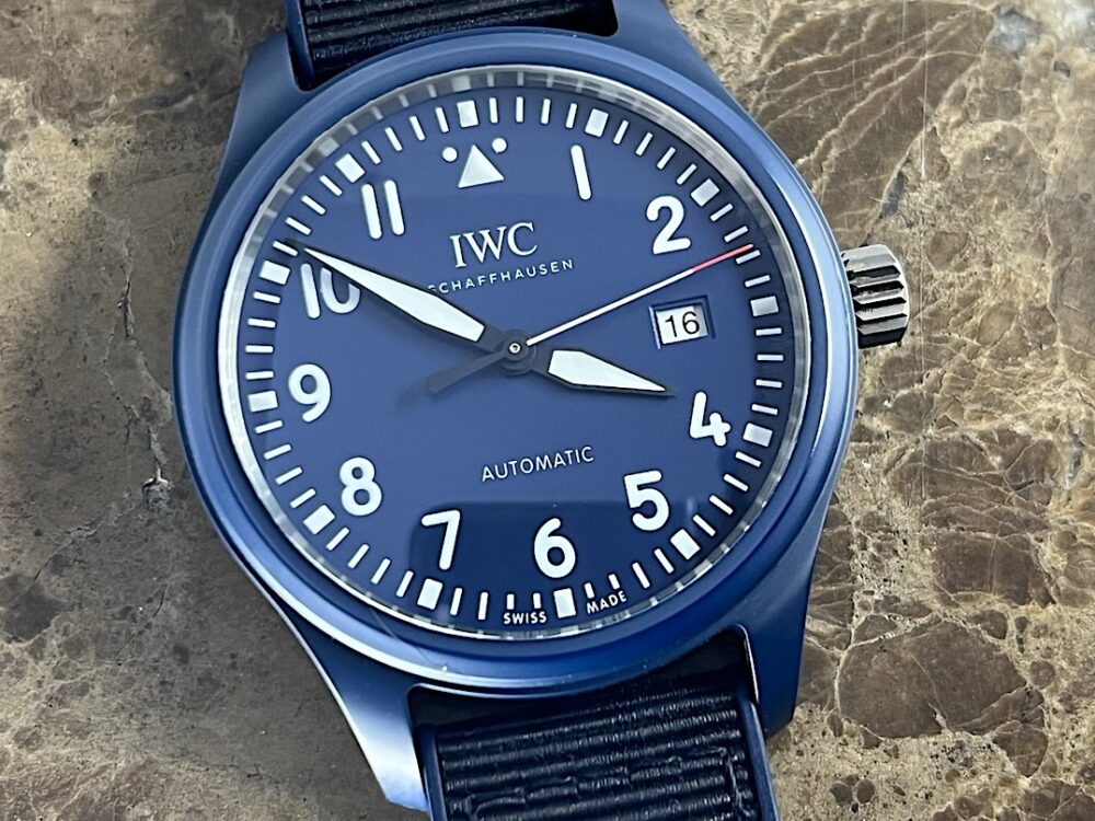 IWC Pilot’s Watch Blue Ceramic 41mm Automatic IW328101 with Box Papers Card Limited to 750 pcs