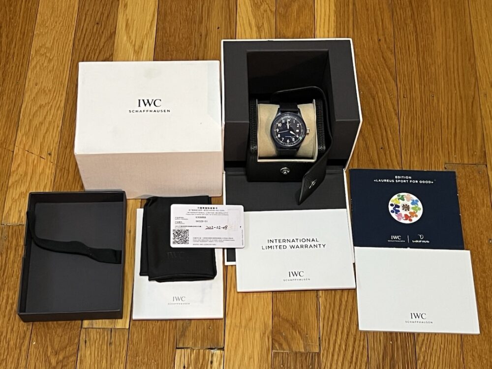 IWC Pilot’s Watch Blue Ceramic 41mm Automatic IW328101 with Box Papers Card Limited to 750 pcs