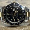 Rolex GMT Master 18k Gold / Steel with Black Nipple Dial and Oyster Bracelet 16753 Vintage