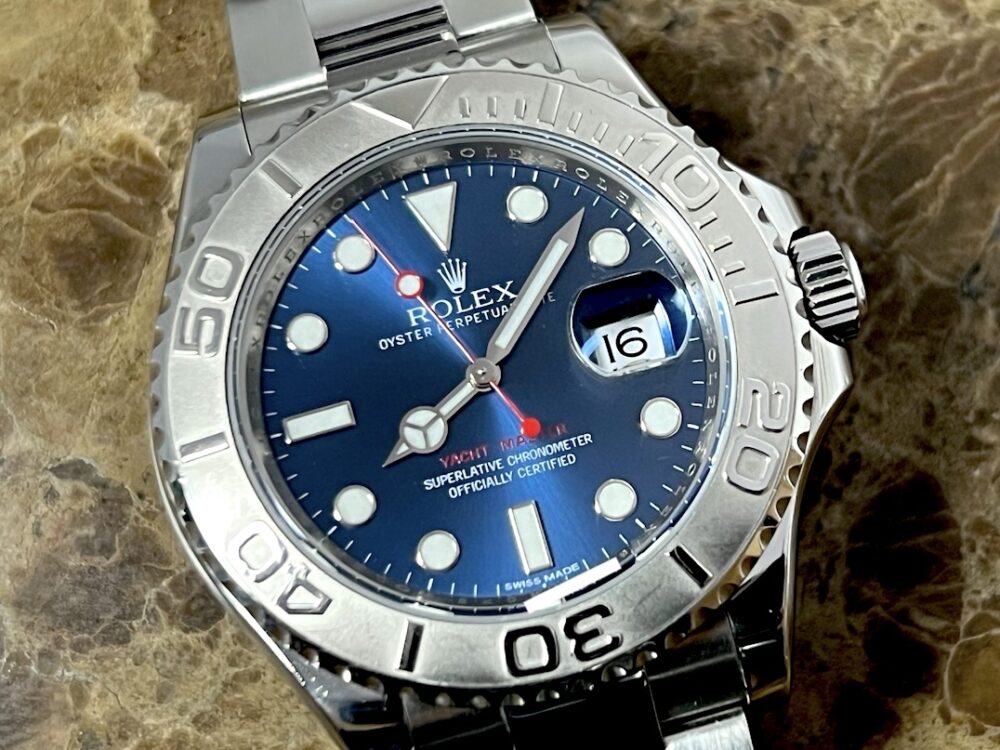 Rolex Yachtmaster Steel & Platinum 40mm Automatic with Blue Dial 116622 with Box and Papers