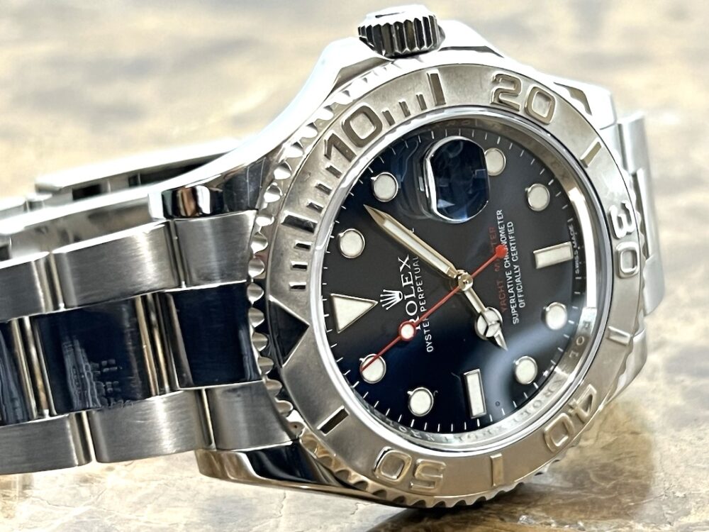 Rolex Yachtmaster Steel & Platinum 40mm Automatic with Blue Dial 116622 with Box and Papers