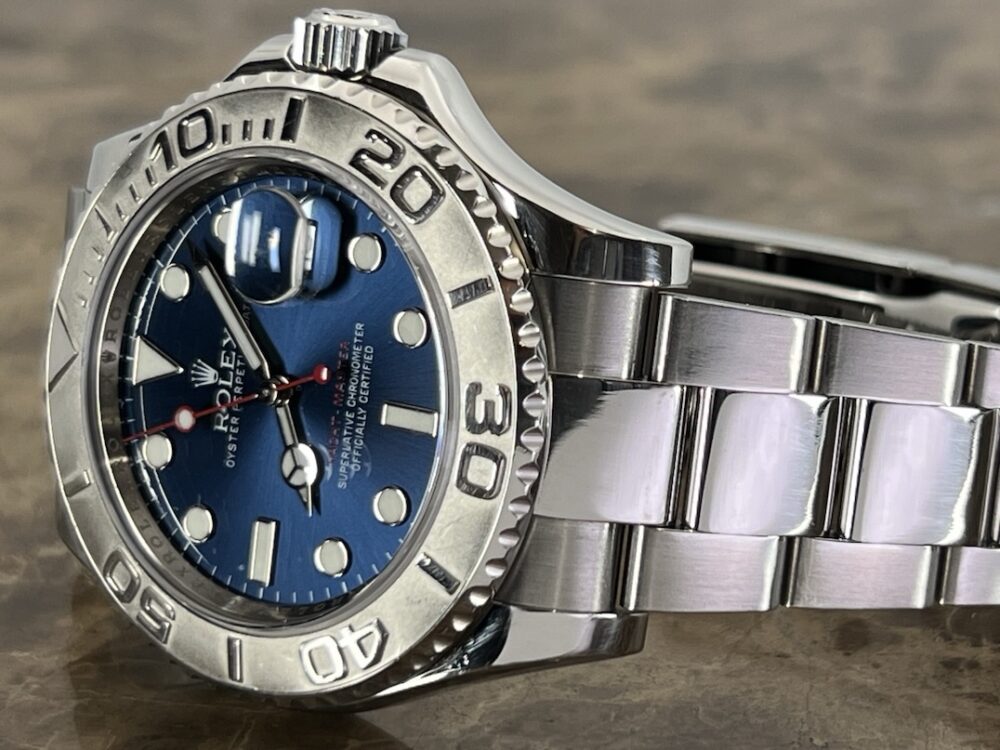 Rolex Yachtmaster Steel & Platinum 40mm Automatic with Blue Dial 116622 with Box and Papers