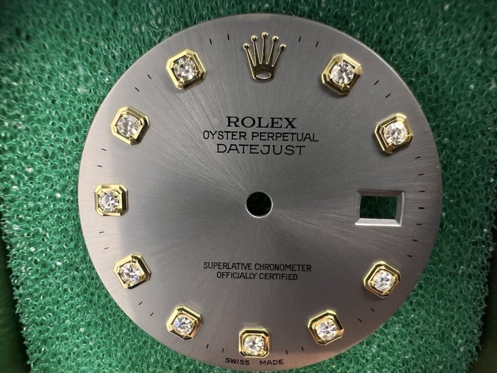 Rolex Factory Original Diamond Dial Rhodium Silver for Datejust 36mm 16233 or 16013